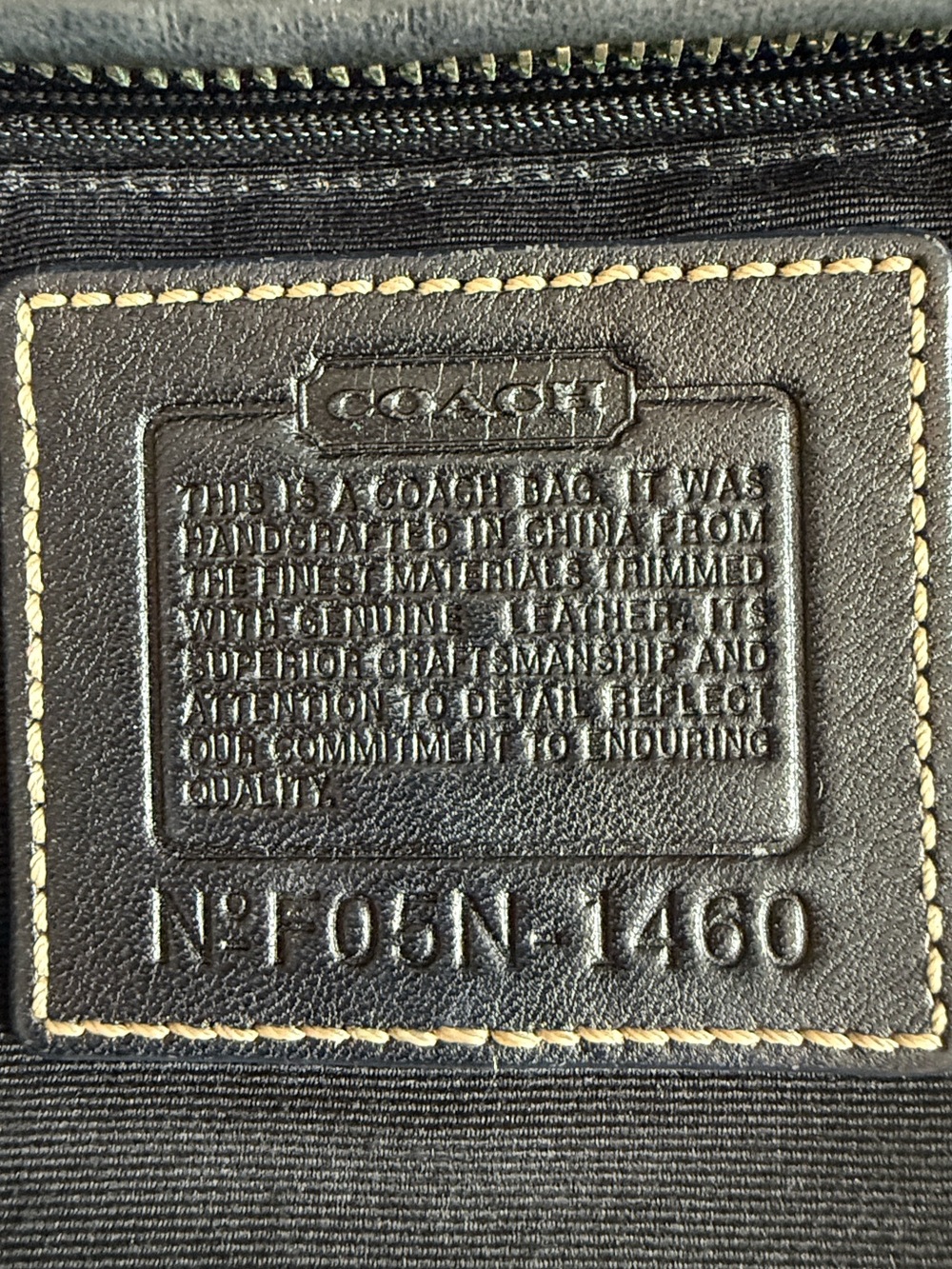 COACH F05N-1460 🖤BLACK🖤 VINTAGE SIGNATURE JACQUARD LEATHER HOBO BAG 🌟EUC🌟 - Picture 13 of 17